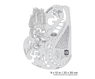 Iwata Artool Kanji Master Dragon Freehand Airbrush Template by Dennis Mathewson
