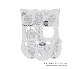 Iwata Artool Kanji Master Kanji Masks Freehand Airbrush Template by Dennis Mathewson