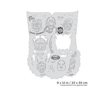 Iwata Artool Kanji Master Kanji Masks Freehand Airbrush Template by Dennis Mathewson