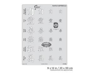 Iwata Artool Kanji Master Kanji Symbols Freehand Airbrush Template by Dennis Mathewson