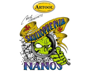 Iwata Artool Skullophenia Nano Freehand Airbrush Template by Craig Fraser