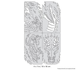 Iwata Artool Draco Nano Freehand Airbrush Template by Craig Fraser