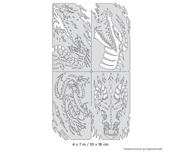 Iwata Artool Draco Nano Freehand Airbrush Template by Craig Fraser