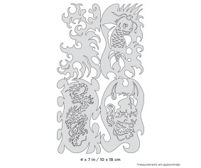 Iwata Artool Kanji Motto Nano Freehand Airbrush Template by Dennis Mathewson