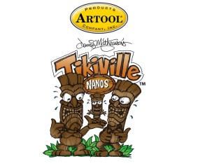 Iwata Artool Tikiville Nano Freehand Airbrush Template by Dennis Mathewson
