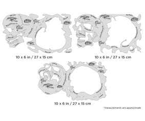 Iwata Artool Pack o' Skullz Freehand Airbrush Template by Scott Mackay