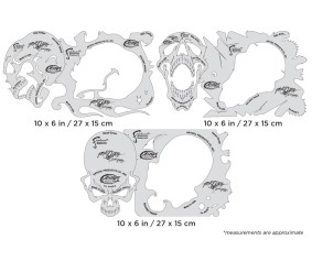 Iwata Artool Pack o' Skullz 2 Freehand Airbrush Template by Scott Mackay