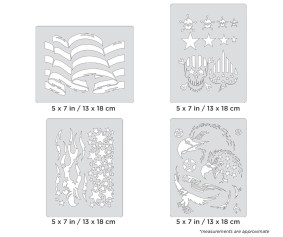 Iwata Artool Patriotica Mini Series Freehand Airbrush Template by Craig Fraser