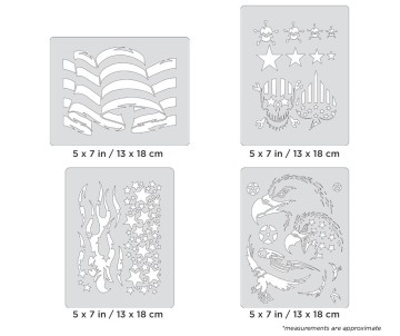 Iwata Artool Patriotica Mini Series Freehand Airbrush Template by Craig Fraser