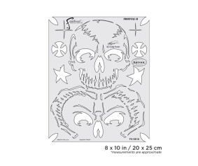 Iwata Artool Return of Skullmaster Frontal II Freehand Airbrush Template by Craig Fraser