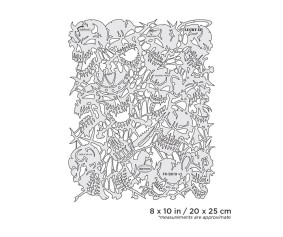 Iwata Artool Return of Skullmaster Lucky 13 Freehand Airbrush Template by Craig Fraser