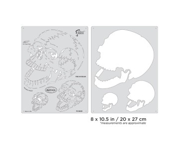 Iwata Artool Horror of Skullmaster The Scream Freehand Airbrush Template by Craig Fraser