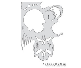 Iwata Artool Skullmaster The Frontal Freehand Airbrush Template by Craig Fraser