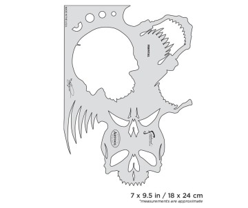 Iwata Artool Skullmaster The Frontal Freehand Airbrush Template by Craig Fraser