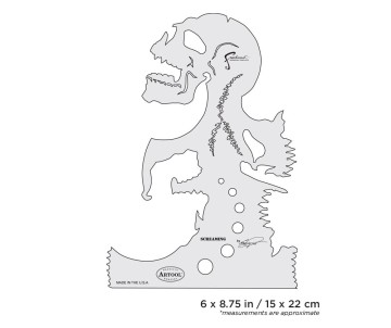 Iwata Artool Skullmaster Screaming Freehand Airbrush Template by Craig Fraser