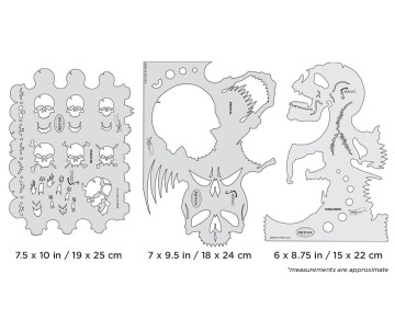 Iwata Artool Skullmaster Set Freehand Airbrush Template by Craig Fraser