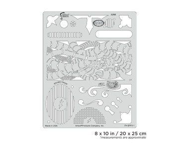 Iwata Artool Steampunk FX Junk Freehand Airbrush Template by Craig Fraser