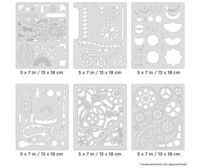 Iwata Artool Steampunk FX Mini Series Set Freehand Airbrush Template by Craig Fraser