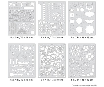 Iwata Artool Steampunk FX Mini Series Set Freehand Airbrush Template by Craig Fraser