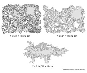 Iwata Artool Texture FX Mini Series Set Freehand Airbrush Template by Gerald Mendez
