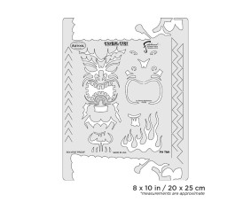 Iwata Artool Tiki Master II Tribal Tiki Freehand Airbrush Template by Dennis Mathewson