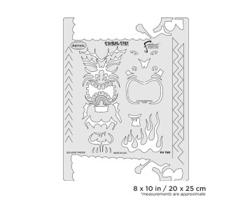 Iwata Artool Tiki Master II Tribal Tiki Freehand Airbrush Template by Dennis Mathewson