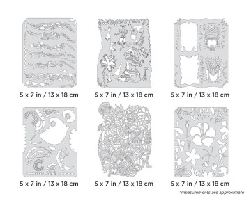 Iwata Artool Tiki Master II Mini Series Freehand Airbrush Template Set by Dennis Mathewson