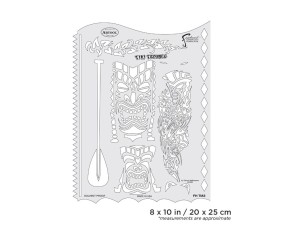 Iwata Artool Tiki Master Tiki Trouble Freehand Airbrush Template by Dennis Mathewson