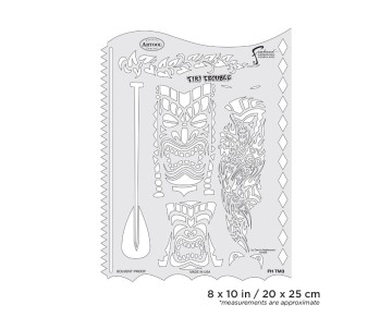Iwata Artool Tiki Master Tiki Trouble Freehand Airbrush Template by Dennis Mathewson