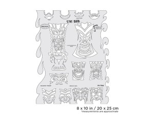 Iwata Artool Tiki Master Tiki Bar Freehand Airbrush Template by Dennis Mathewson