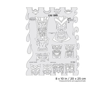 Iwata Artool Tiki Master Tiki Bar Freehand Airbrush Template by Dennis Mathewson
