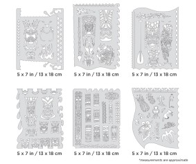 Iwata Artool Tiki Master Mini Series Freehand Airbrush Template Set by Dennis Mathewson