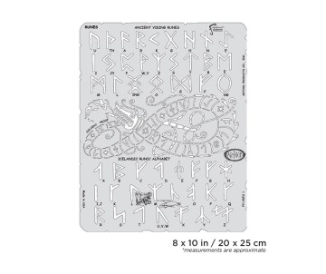 Iwata Artool Viking FX Runes Freehand Airbrush Template by Craig Fraser