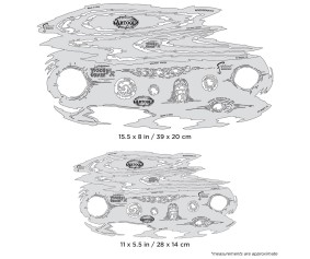 Iwata Artool Wood Grain FX Freehand Airbrush Template Set by Dennis Mathewson