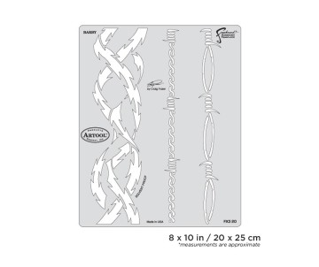 Iwata Artool FX3 Barby Freehand Airbrush Template by Craig Fraser