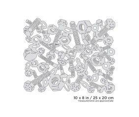 Iwata Artool FX II Nutz N' Boltz Freehand Airbrush Template by Craig Fraser