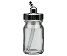 Iwata Glass Bottle 0.68 oz / 20 ml With Metal Adaptor Cap