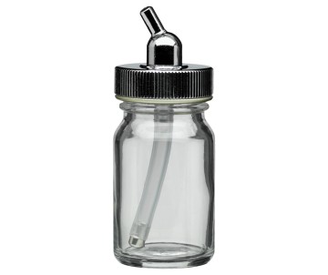 Iwata Glass Bottle 0.68 oz / 20 ml With Metal Adaptor Cap