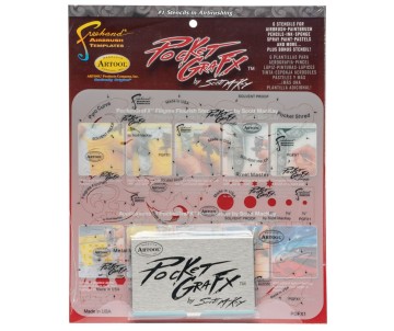 Iwata Artool PocketGraFX Freehand Airbrush Template Set by Scott MacKay