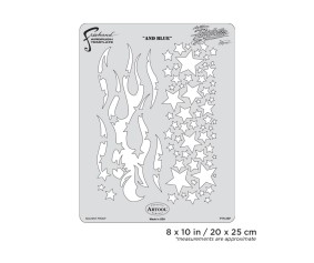 Iwata Artool Patriotica And Blue Freehand Airbrush Template by Craig Fraser