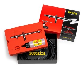 Iwata Revolution HP-BCR Siphon Feed Dual Action Airbrush with Iwata Airbrush Hose