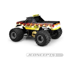 JConcepts 1993 Ford F-250 Monster Truck Bigfoot Tribute Wheels Body with Fastback And Visor (Fits Losi LMT / Axial SMT10, 7.25