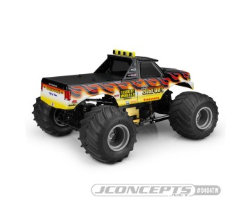 JConcepts 1993 Ford F-250 Monster Truck Bigfoot Tribute Wheels Body with Fastback And Visor (Fits Losi LMT / Axial SMT10, 7.25