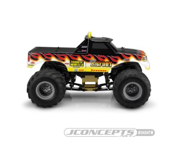JConcepts 1993 Ford F-250 Monster Truck Bigfoot Tribute Wheels Body with Fastback And Visor (Fits Losi LMT / Axial SMT10, 7.25
