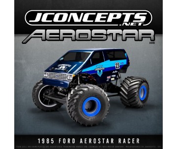 JConcepts 1985 Ford Aerostar Racer Body 12.5” To 13.0” WB (Fits Losi LMT, Axial SMT10)