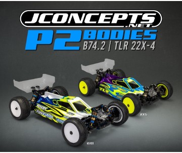 JConcepts P2 - Team Losi Racing 22X-4 Body with Carpet / Turf Wing