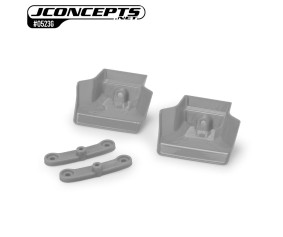 JConcepts XRAY XB8 | XB8e 2024 | 2025 injection molded front wing w/ adaptor, gray - 2pc 