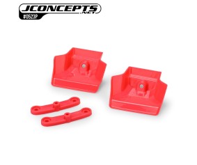 JConcepts XRAY XB8 | XB8e 2024 | 2025 injection molded front wing w/ adaptor, retro pink - 2pc 