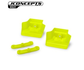 JConcepts XRAY XB8 | XB8e 2024 | 2025 injection molded front wing w/ adaptor, yellow - 2pc 