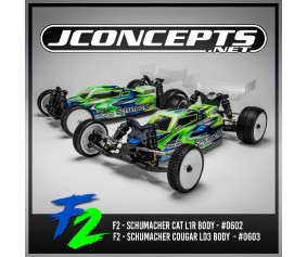 JConcepts F2 - Schumacher Cougar LD3 body w/ carpet | turf | dirt wing, light-weight 